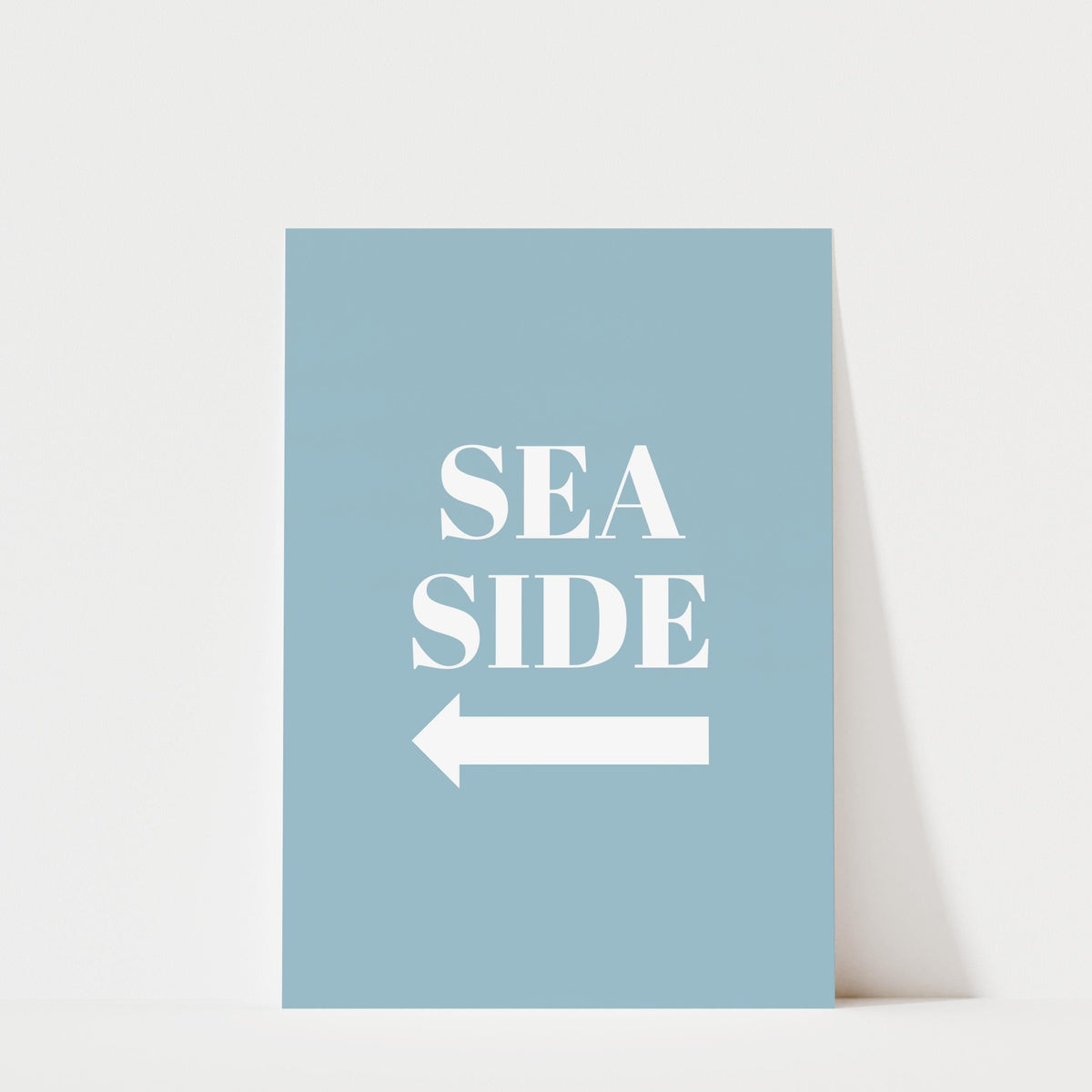 Seaside with Left Arrow - Typography Wall Art
