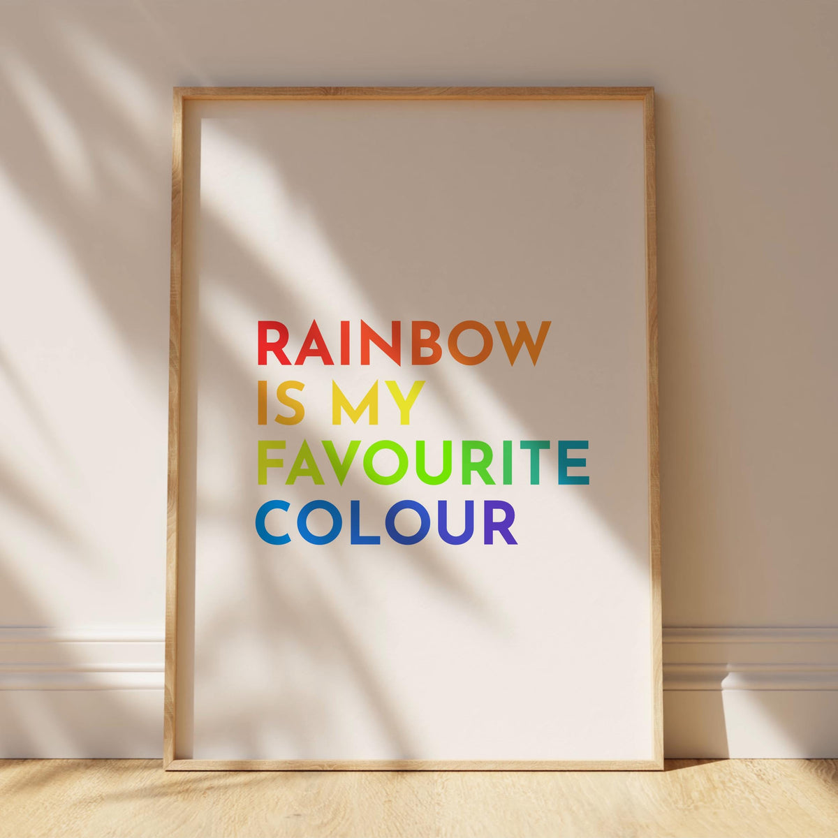 Rainbow Nursery Print | Colorful Kids Room Wall Art