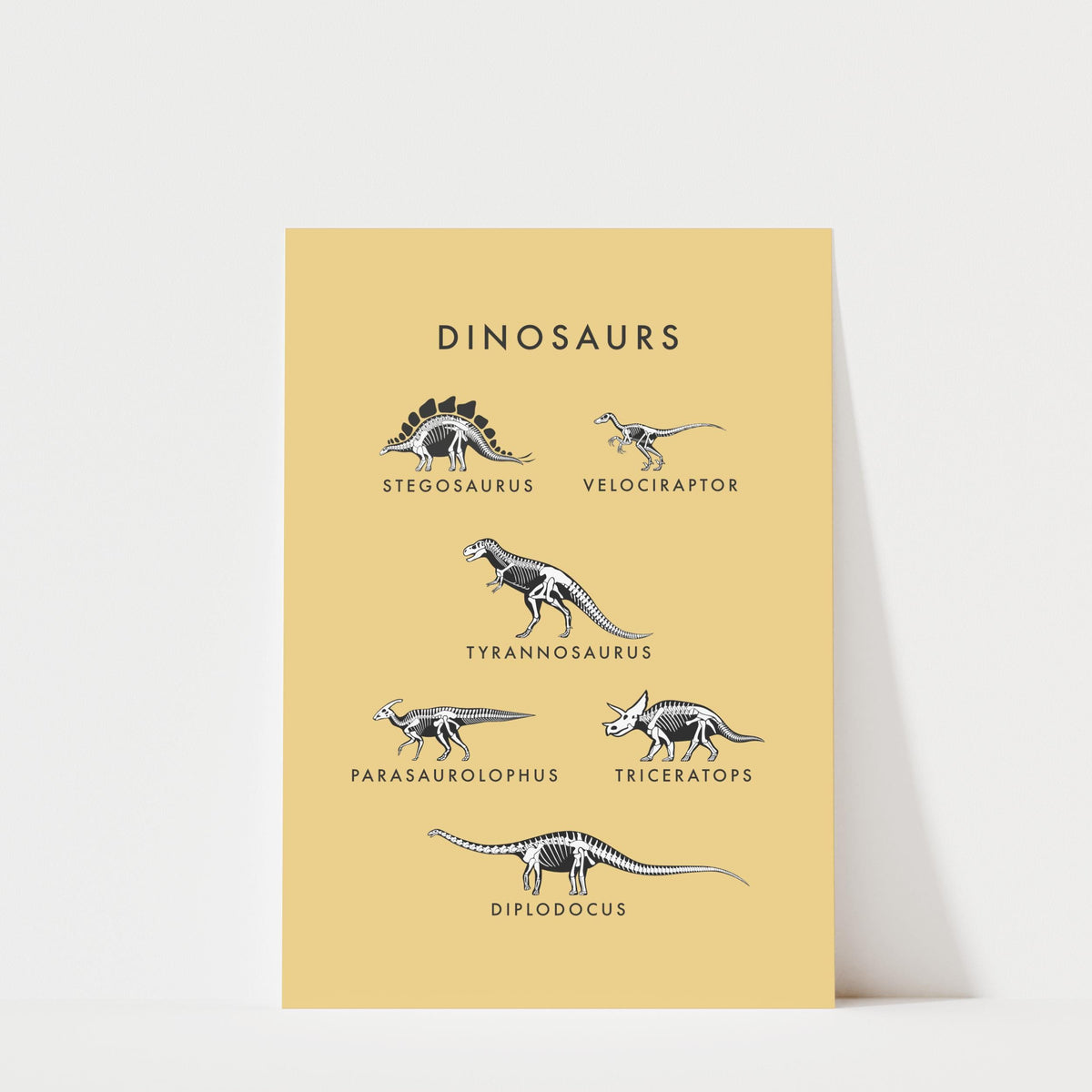 Dinosaur Fossil Print - Nursery & Kids Room Wall Art