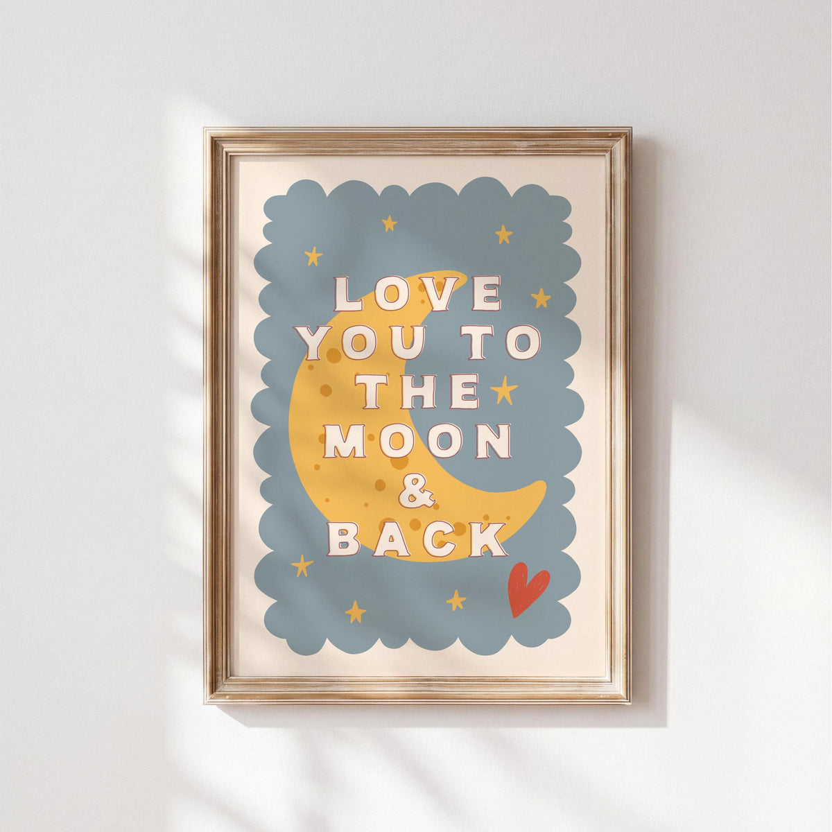 Love You to the Moon & Back Print - Kids Wall Art