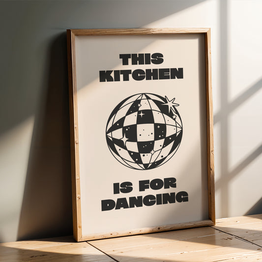 This Kitchen Is For Dancing Disco Ball - Kitchen Wall Art