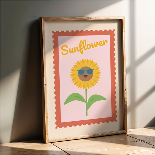 Sunflower Nursery Wall Art - Nature inspired bedroom and playroom decor