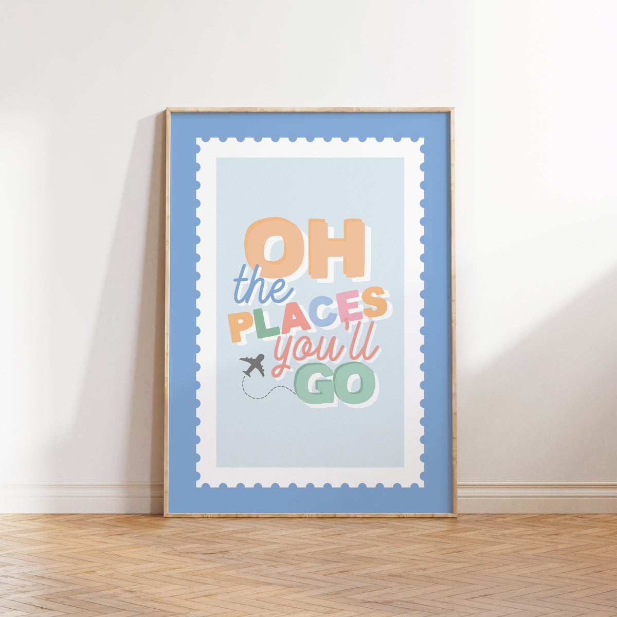 Oh The Places You'll Go Print - Nursery Wall Art Decor