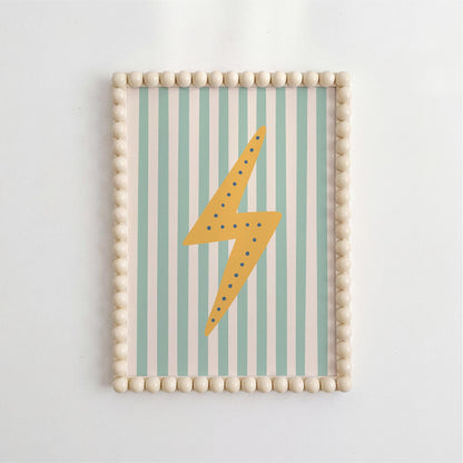 Lightning Bolt Print - Kids Bedroom Wall Art