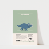 Triceratops Dinosaur Print