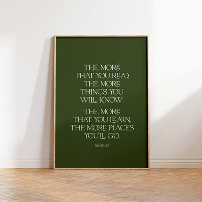 Dr. Seuss Quote Print - Kids Nursery Wall Art