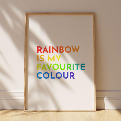 Rainbow Nursery Print | Colorful Kids Room Wall Art