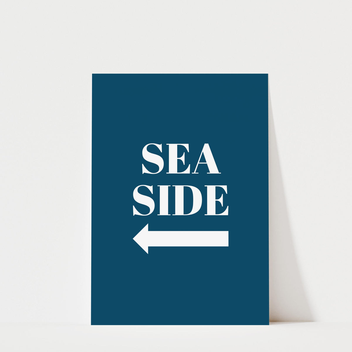 Seaside with Left Arrow - Typography Wall Art