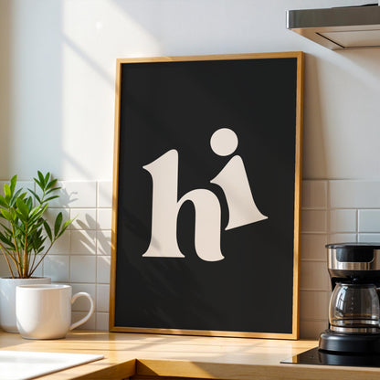 Hi - Typography Print