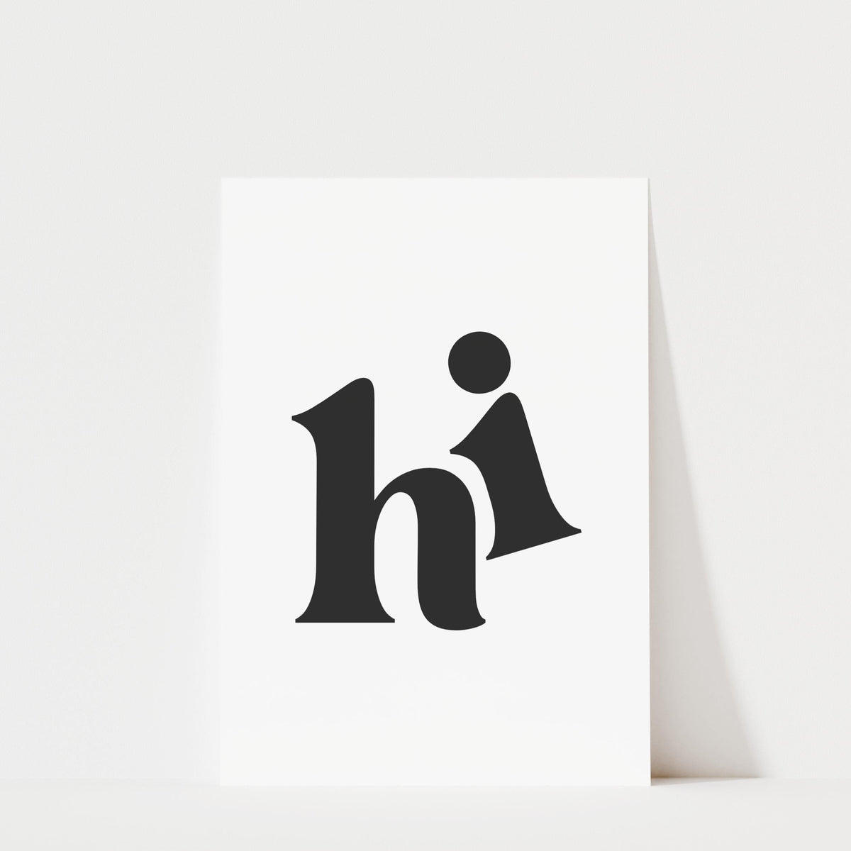 Hi - Typography Print