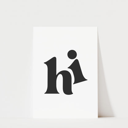 Hi - Typography Print
