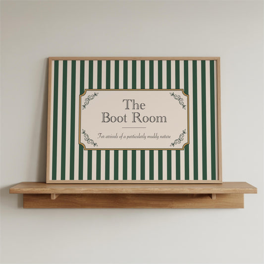 The Boot Room Landscape Print - Country House Wall Art | British Home Decor