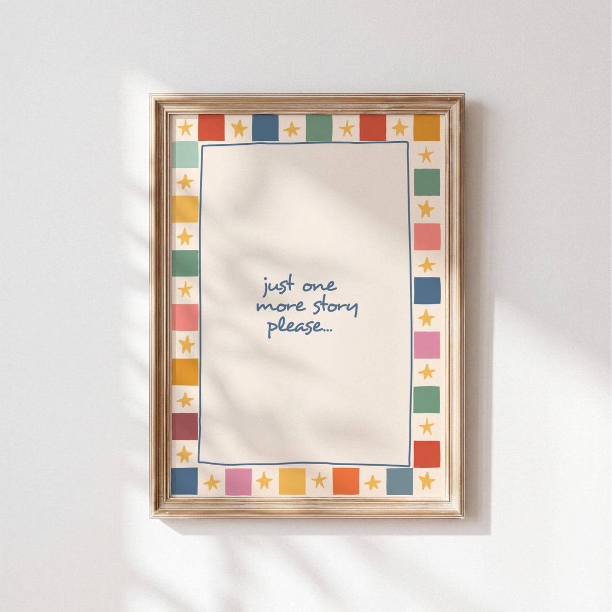 Just One More Story Print - Kids Bedroom Wall Art