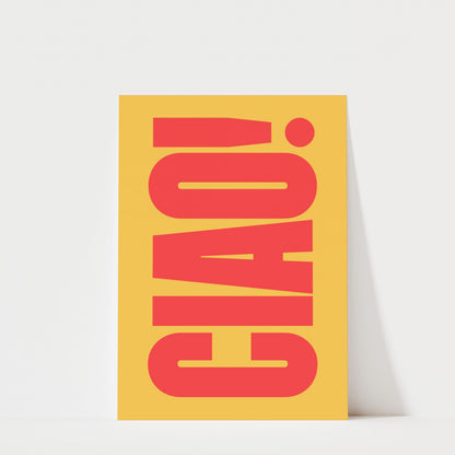 Ciao! - Italian Typography Print