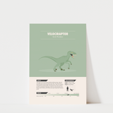 Velociraptor Dinosaur Print