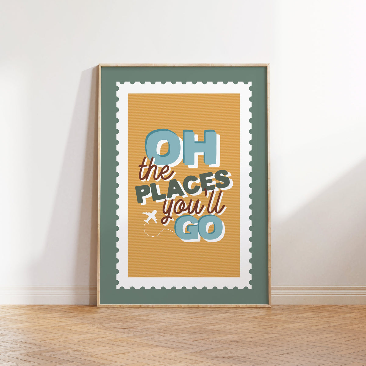 Oh The Places You'll Go Print - Nursery Wall Art Decor