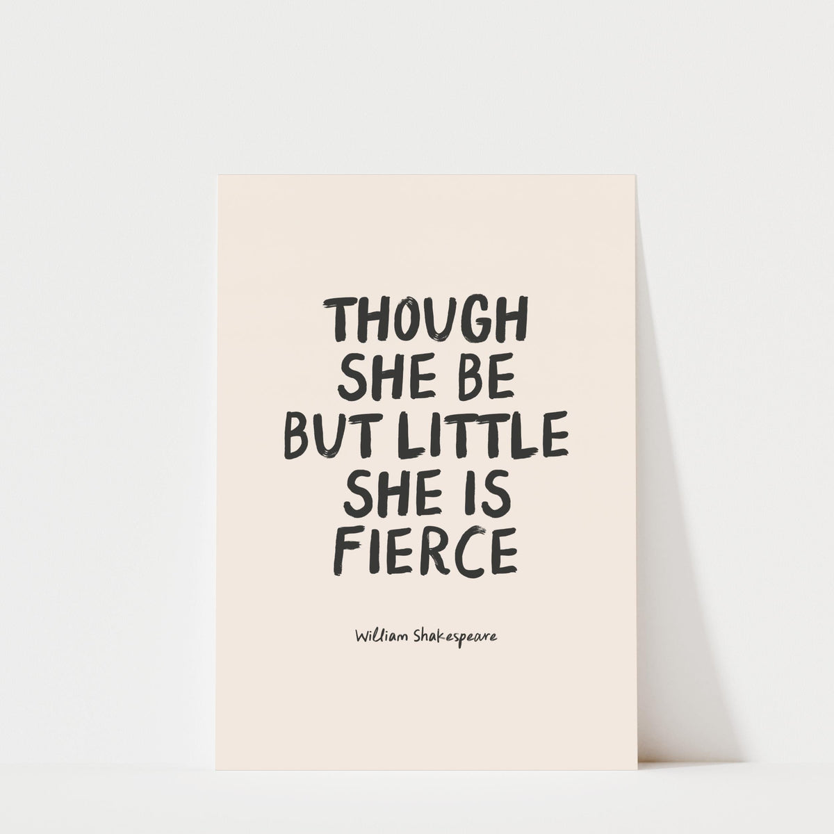 She Is Fierce - Colourful | William Shakespeare Quote for Kids & Nursery