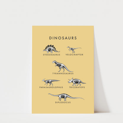 Dinosaur Fossil Print - Nursery & Kids Room Wall Art