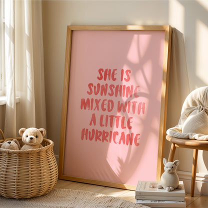 Sunshine Hurricane Watercolor Print – Girls Bedroom Wall Art