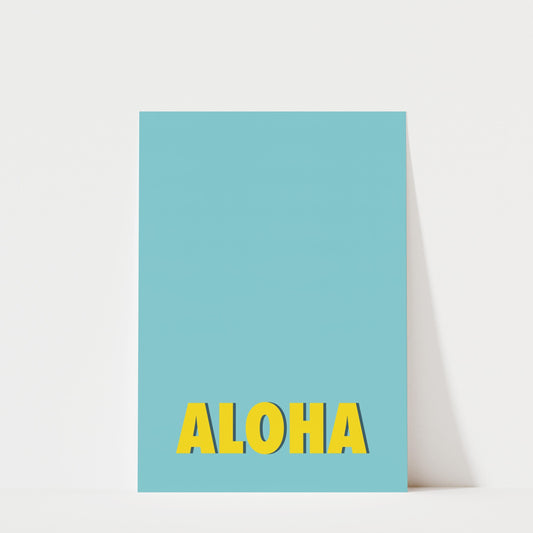 Aloha Hawaii Typography Print – Colorful Home Decor