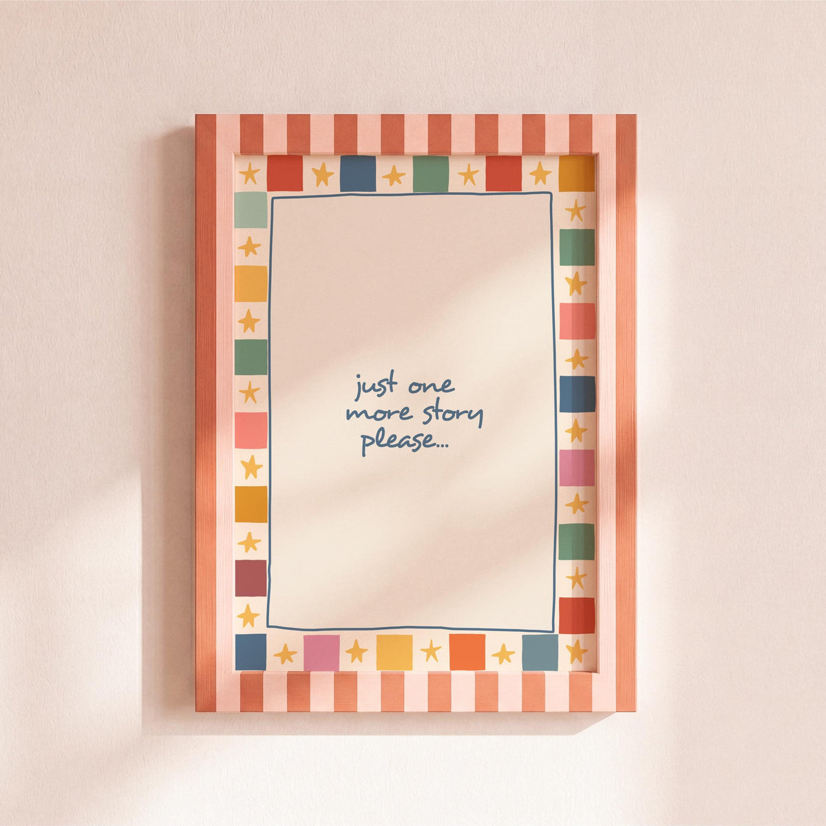 Just One More Story Print - Kids Bedroom Wall Art