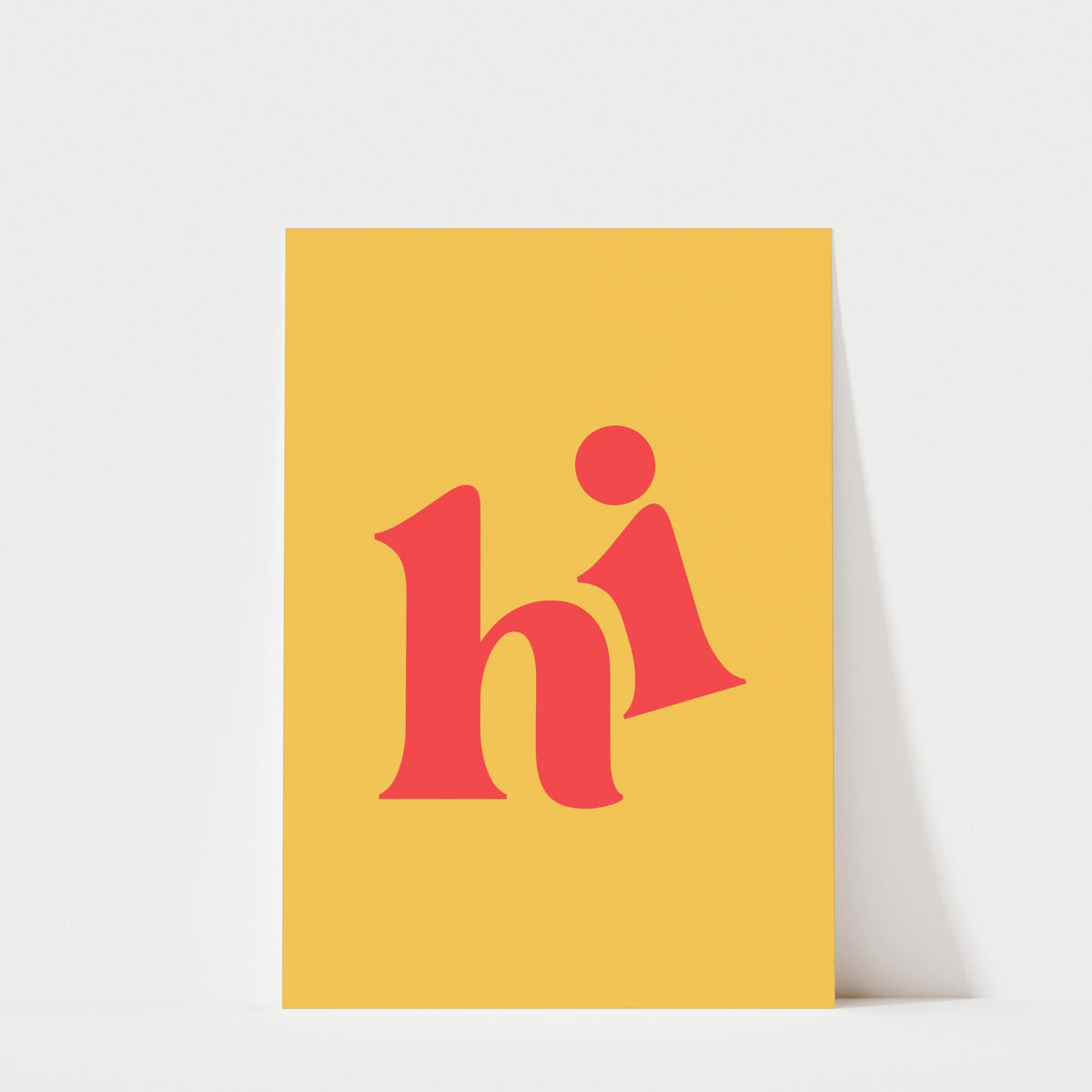 Hi - Typography Print