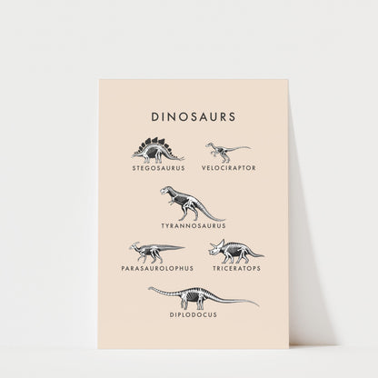 Dinosaur Fossil Print - Nursery & Kids Room Wall Art