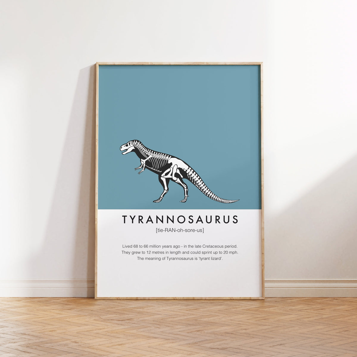 Tyrannosaurus Rex Fact Print | Dino Nursery Decor