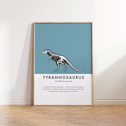 Tyrannosaurus Rex Fact Print | Dino Nursery Decor