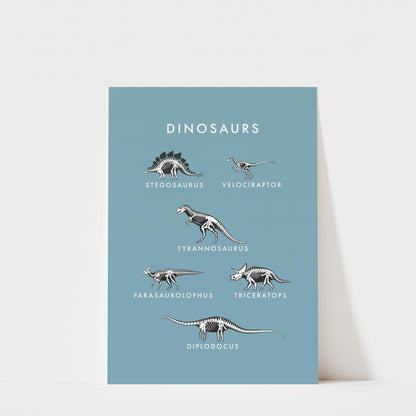 Dinosaur Fossil Print - Nursery & Kids Room Wall Art