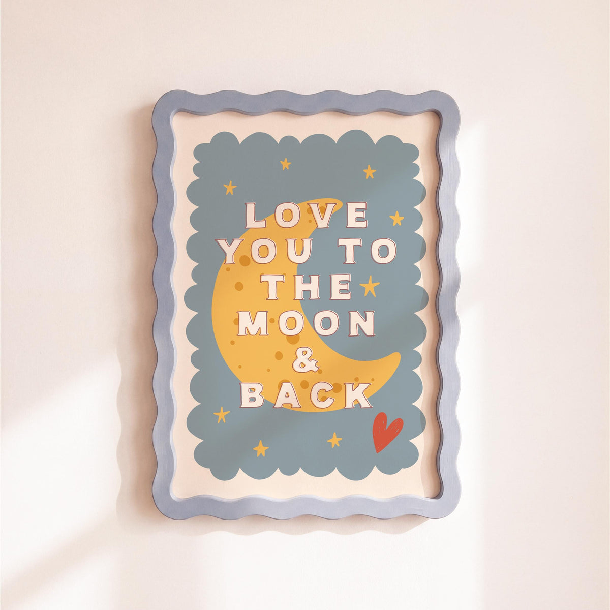 Love You to the Moon & Back Print - Kids Wall Art