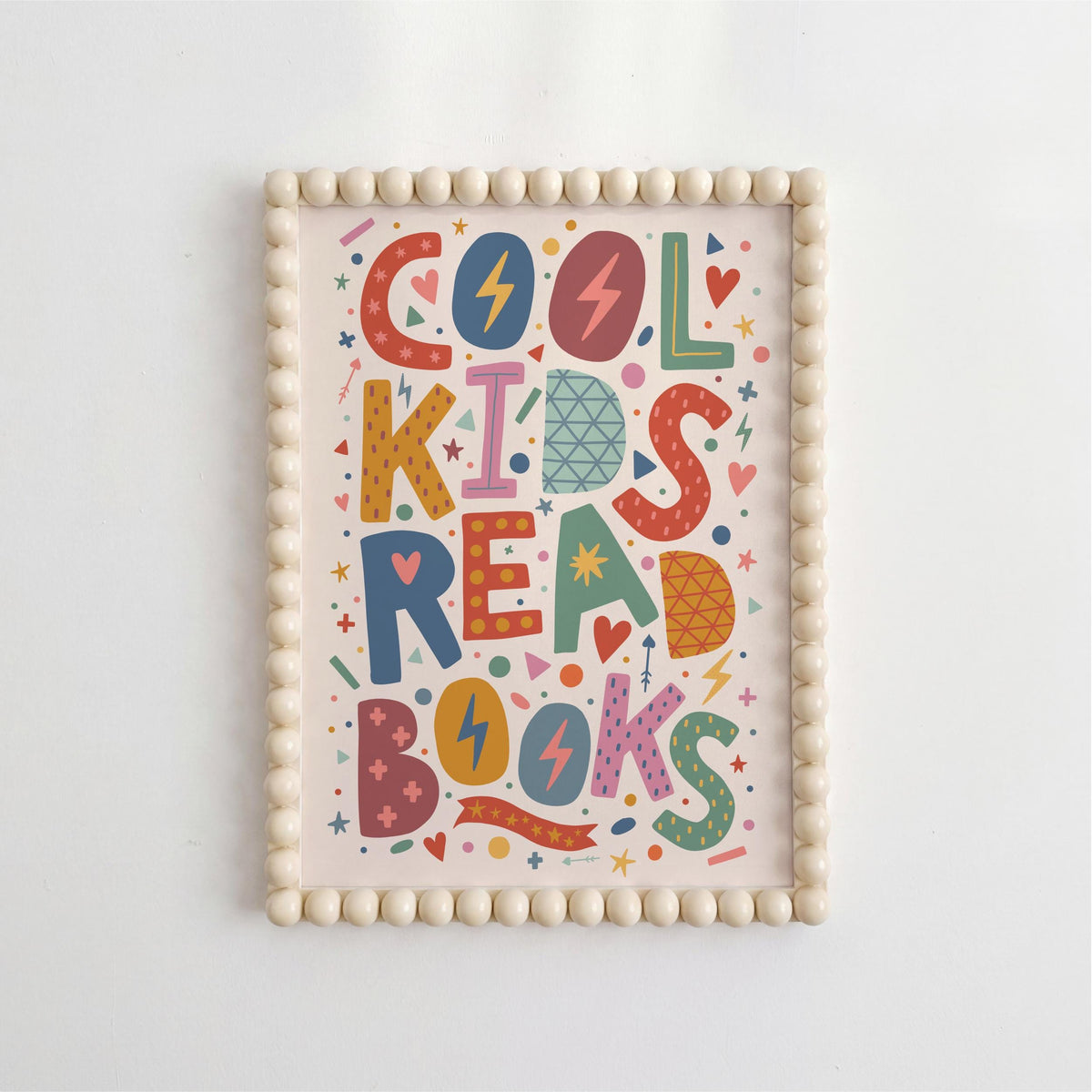 Cool Kids Read Books Print - Children's Bedroom Wall Art