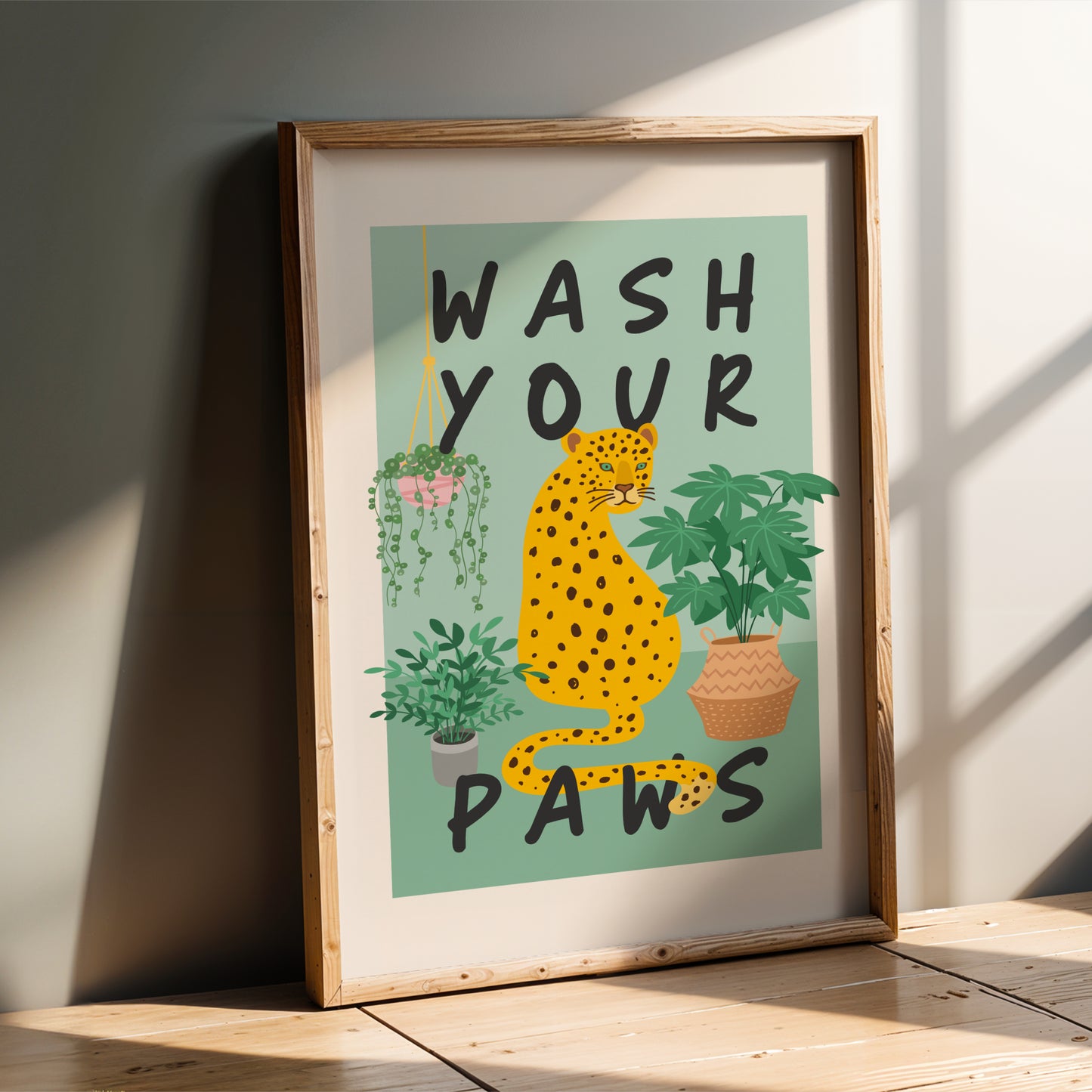 Wash Your Paws - Bathroom Wall Art