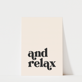 And Relax Bathroom Print