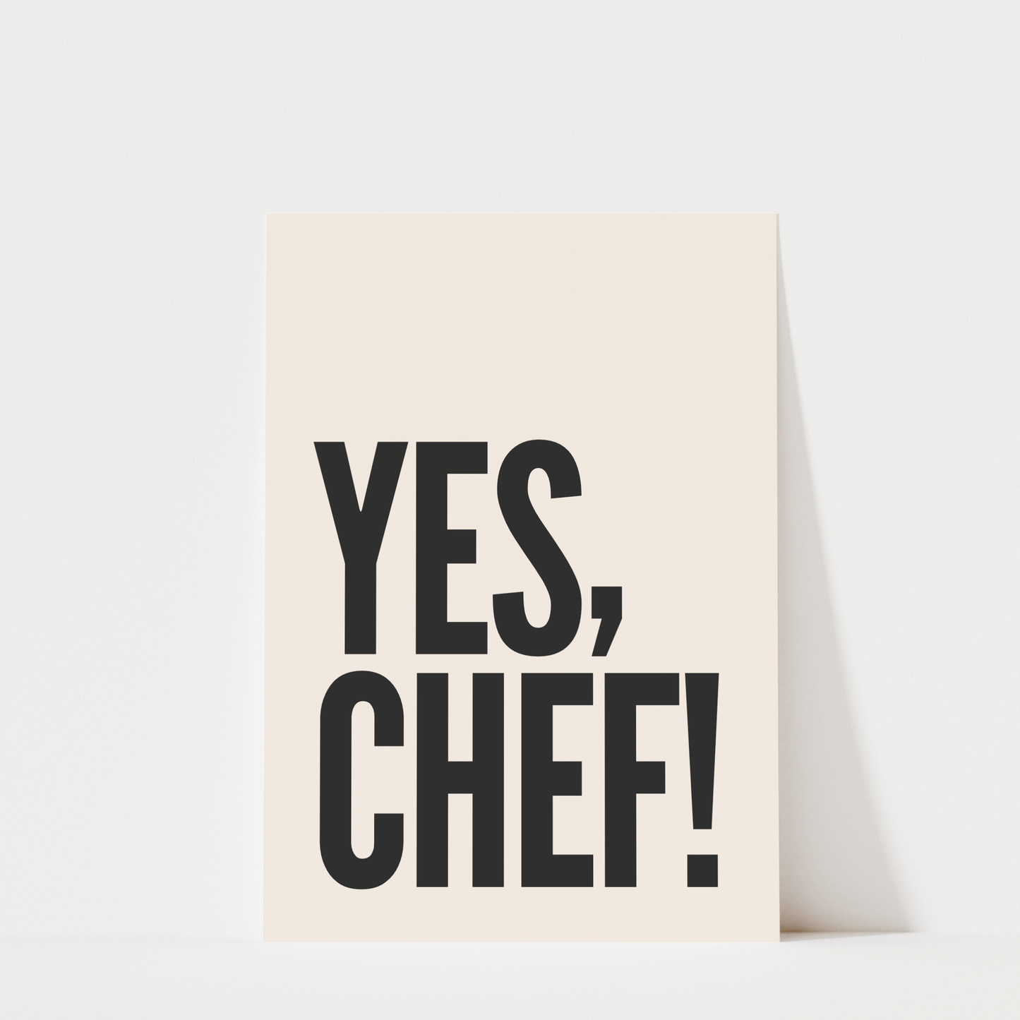 Yes Chef - Kitchen Wall Art Print
