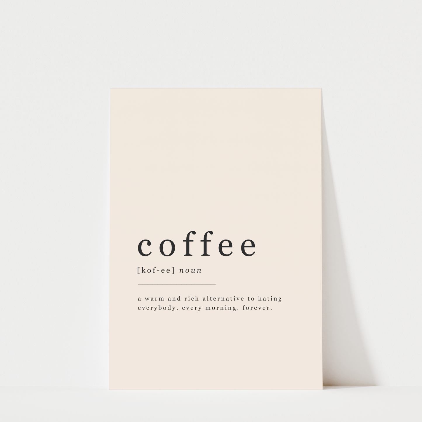 Coffee Definition - Coffee Wall Art Print