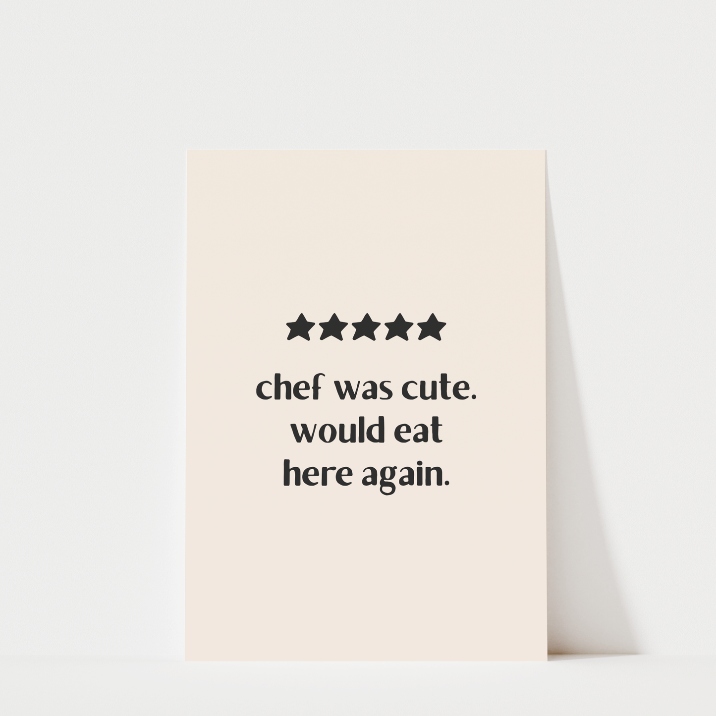 Chef Was Cute – Kitchen Wall Art