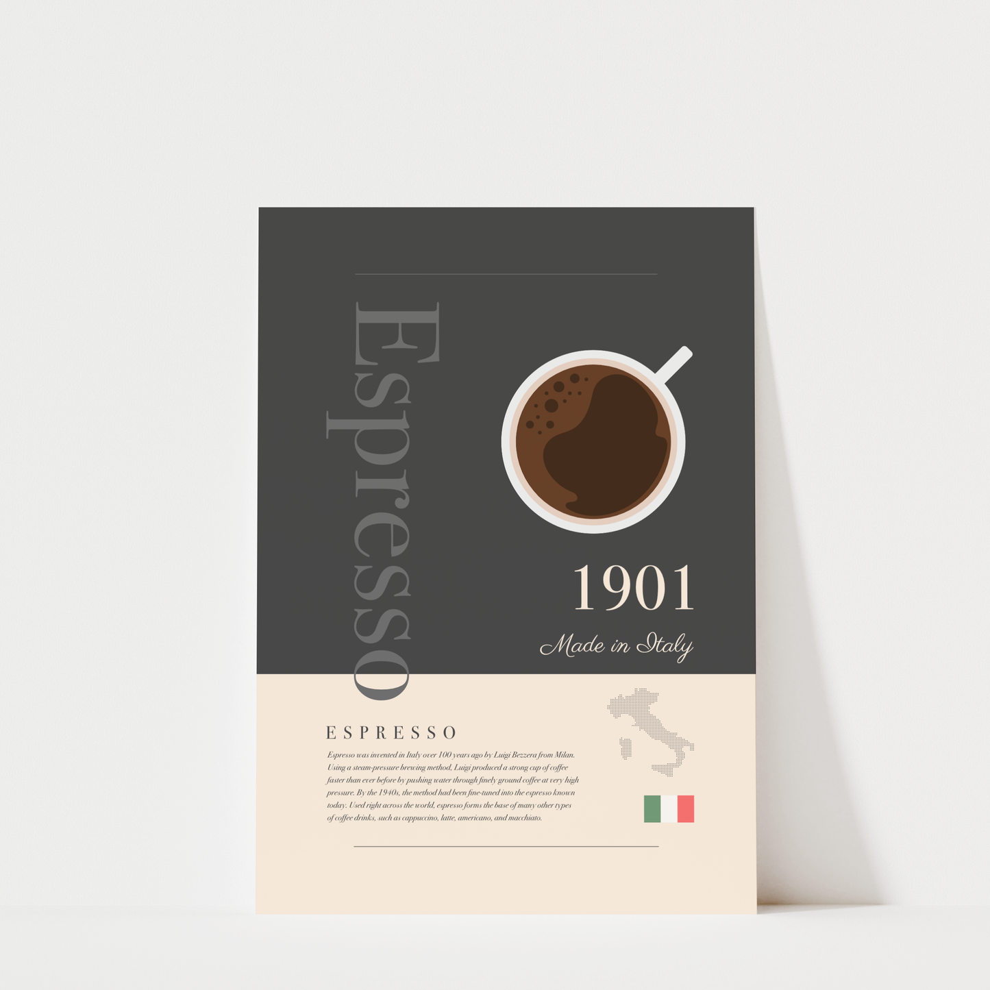 Espresso History - Coffee Wall Art Print