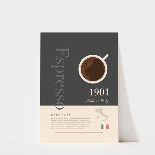 Espresso History - Coffee Wall Art Print