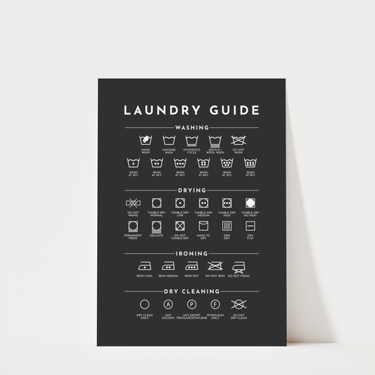 Laundry Guide - Kitchen Wall Art Print