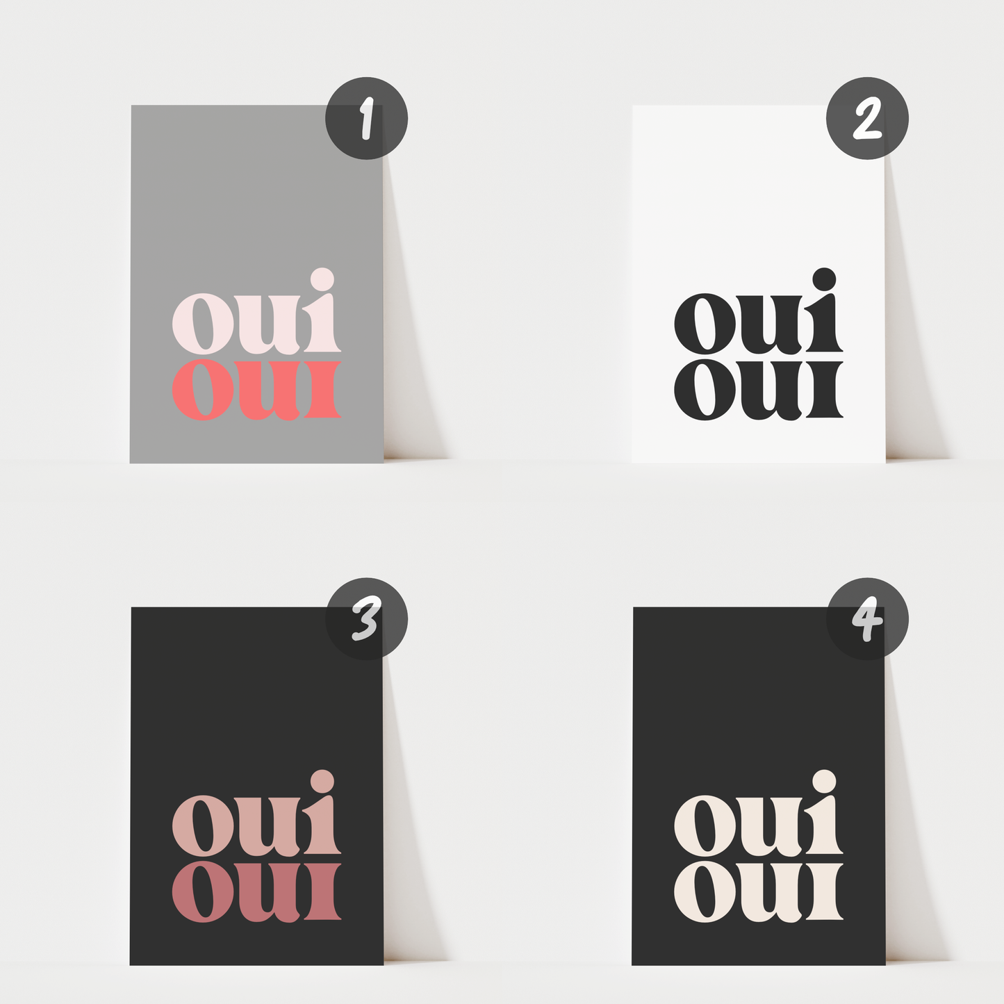 Oui Oui Black - Bathroom Wall Art