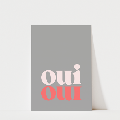 Oui Oui Black - Bathroom Wall Art
