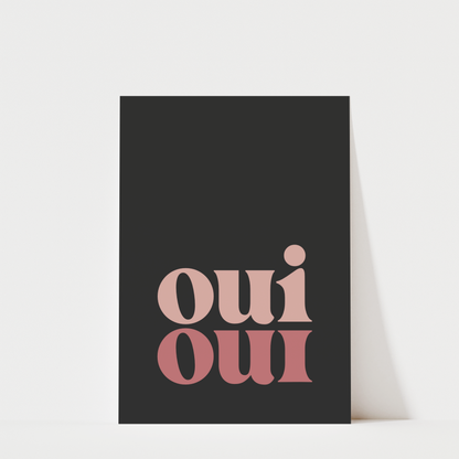 Oui Oui Black - Bathroom Wall Art