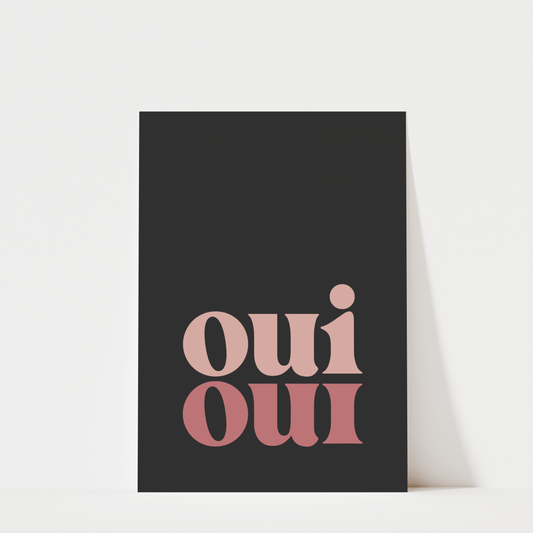 Oui Oui Black - Bathroom Wall Art