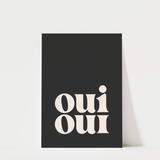 Oui Oui Black Bathroom Print