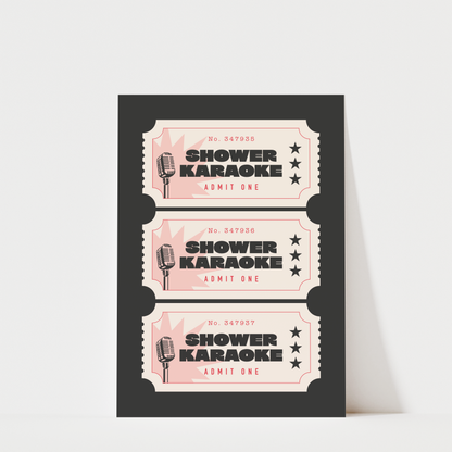 Shower Karaoke - Bathroom Wall Art Print