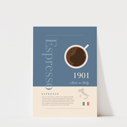 Espresso History - Coffee Wall Art Print
