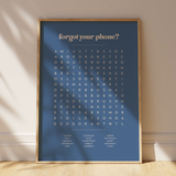 Forgot Your Phone Bathroom Print