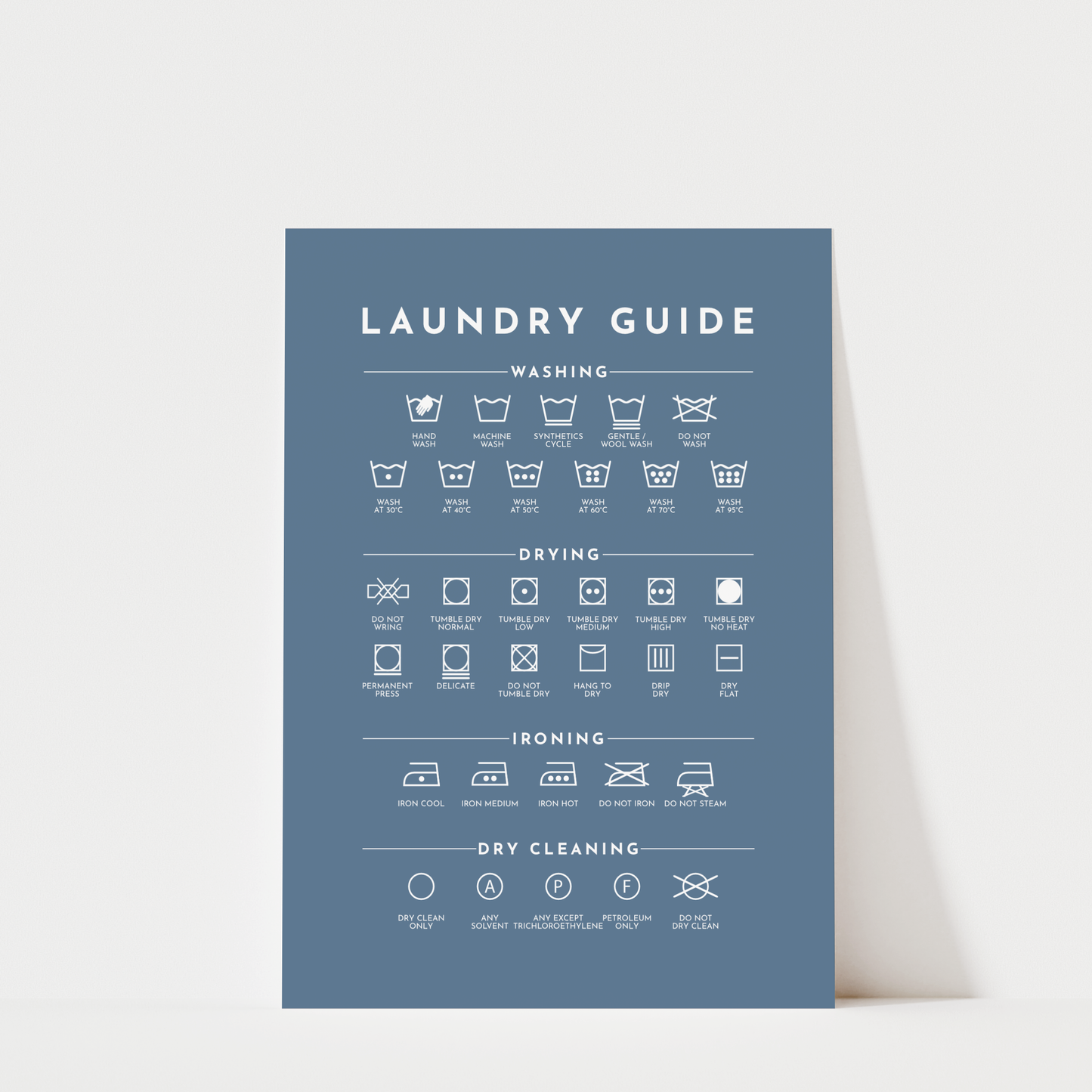 Laundry Guide - Kitchen Wall Art Print