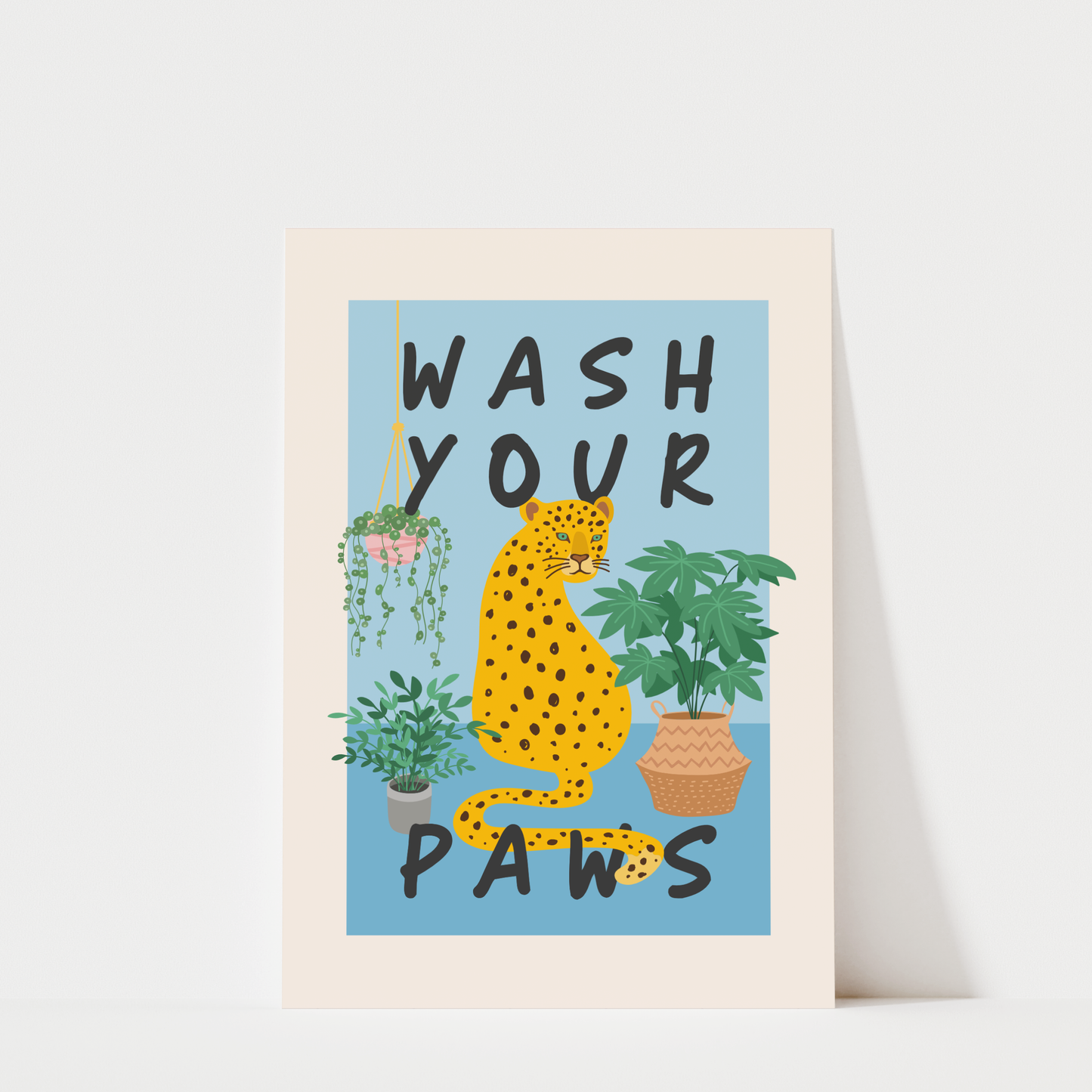 Wash Your Paws - Bathroom Wall Art